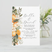 結婚式 花 果物 オレンジ 式場 招待状 (スタンド正面)