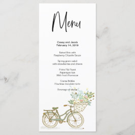 結婚式、記念日、イベントの自転車メニュー メニュー