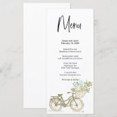結婚式、記念日、イベントの自転車メニュー メニュー (正面/裏面)