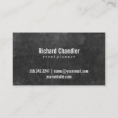 結婚式、記念日、パーティー |シルバー/石板 名刺 (裏面)