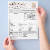 結婚式・誕生日ケーキ注文フォーム チラシ (手)