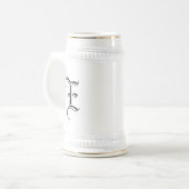 結婚式 贈り物 名入れイニシャル カスタム ビールジョッキ (正面左)
