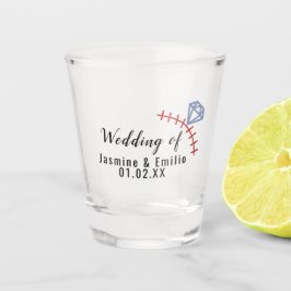 結婚式 野球 ロゴ カップル名 ショットグラス