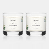 結婚式 食器 ボタニカル オーダーメイド ウイスキーグラス (裏面)