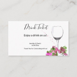 結婚式 飲み物 チケット エンクロージャーカード