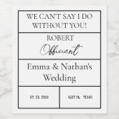 結婚式 飾り 供給 司祭 ギフト ワインラベル (シングルラベル)