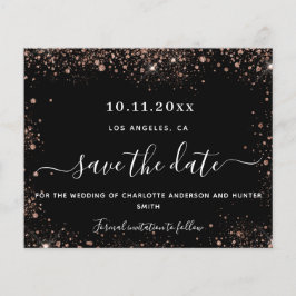 結婚式 黒 ローズ ゴールド グリッター 予算 保存日