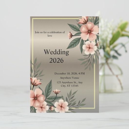 結婚式 2026 招待状 (スタンド正面)