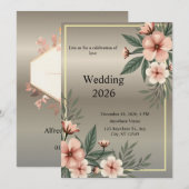 結婚式 2026 招待状 (正面/裏面)