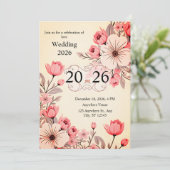 結婚式 2026 招待状 (スタンド正面)
