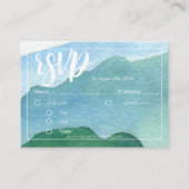 結婚式 BBQ 水彩 RSVP カード 封入カード (正面)