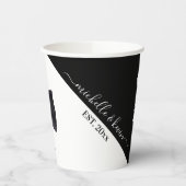 結婚式 Mr. & Mrs. ブラック＆ホワイト 紙コップ (左)