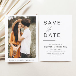 結婚式 Save the Date フォト ミニマル セーブザデート