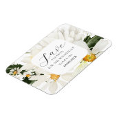 結婚式 Save The Date フラワー フレキシブル フォト マグネット (左側)