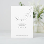 結婚式 Save the Date ミニマリスト 手描きカード (スタンド正面)