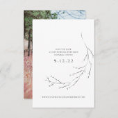 結婚式 Save the Date ミニマリスト 手描き カード (正面/裏面)