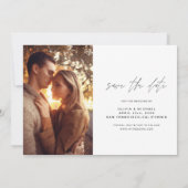 結婚式 Save the Date 手書き写真 ミニマル 招待状 (裏面)