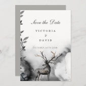 結婚式 Save the Date 森の幻想的な森 セーブザデート (正面/裏面)