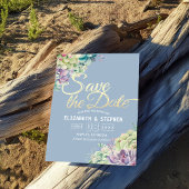 結婚式 Save The Date 水彩多肉植物デザイン セーブザデート
