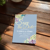 結婚式 Save The Date 水彩多肉植物デザイン セーブザデート
