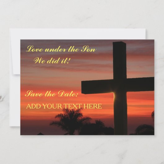 結婚式 Save The Date 発表 キリスト教 招待状 (正面)