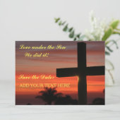 結婚式 Save The Date 発表 キリスト教 招待状 (スタンド正面)