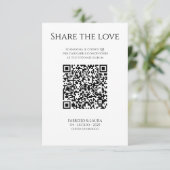 結婚式QRコードカード - 愛をシェアしよう サンキューカード (スタンド正面)
