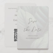 結婚式QRコード招待状 セーブ・ザ・デート (正面/裏面)