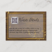 結婚式QRコード招待返信ギフト詳細ウェブサイト エンクロージャーカード (正面)