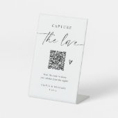 結婚式QRコード フォト共有 エレガント 台座サイン (正面)