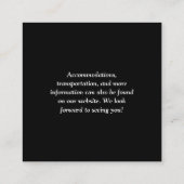 結婚式QRコード 黒と白 エンクロージャーカード (裏面)