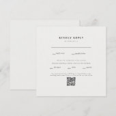 結婚式QRコードII RSVP スクエアクリーム (正面/裏面)