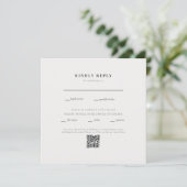 結婚式QRコードII RSVP スクエアクリーム (スタンド正面)