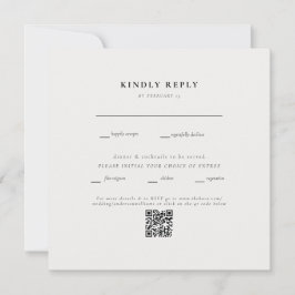 結婚式QRコードII RSVP スクエアクリーム