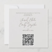 結婚式QRコードSave the Date招待状 セーブザデート (裏面)