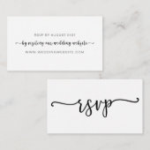 結婚式RSVPのオンラインカード エンクロージャーカード (正面/裏面)