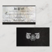 結婚式RSVPカード – ケルトのゲール結婚クの エンクロージャーカード (正面/裏面)