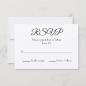 結婚式RSVPカード 出欠カード (正面)
