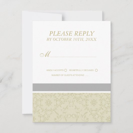 結婚式RSVPカード 出欠カード (正面)