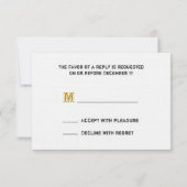 結婚式RSVPカード- Barnwood及びデイジー 出欠カード (裏面)