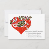 結婚式RSVPラスベガスのバレンタイン 出欠カード (裏面)