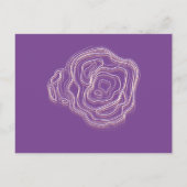 結婚式RSVP挿入パープルヴィンテージアート インビテーションポストカード (裏面)