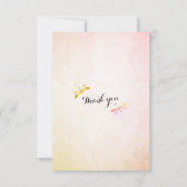 結婚式RSVP返信ドラゴンフライ交配ラブハート 出欠カード (裏面)