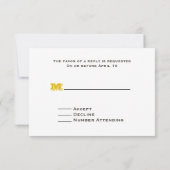 結婚式RSVP: デイジーは、注目されたSusans、Barnwoodを黒くします 出欠カード (裏面)