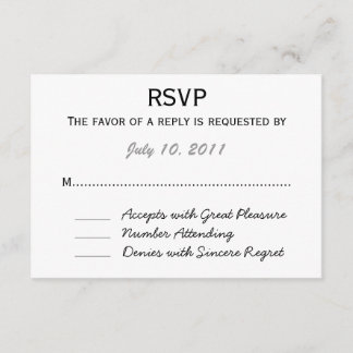 結婚式RSVP 出欠カード