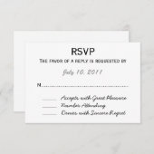 結婚式RSVP 出欠カード (正面/裏面)