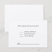 結婚式RSVP 出欠カード (正面/裏面)