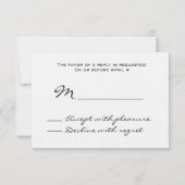 結婚式RSVP -海洋波及び砂 出欠カード (裏面)