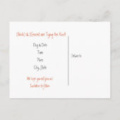 結婚式Starfishとの日付の保存 案内ポストカード (裏面)