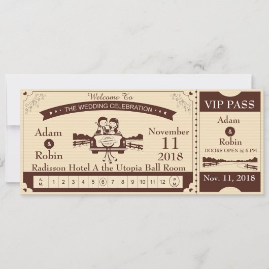 結婚式VIPパス 招待状 (正面)